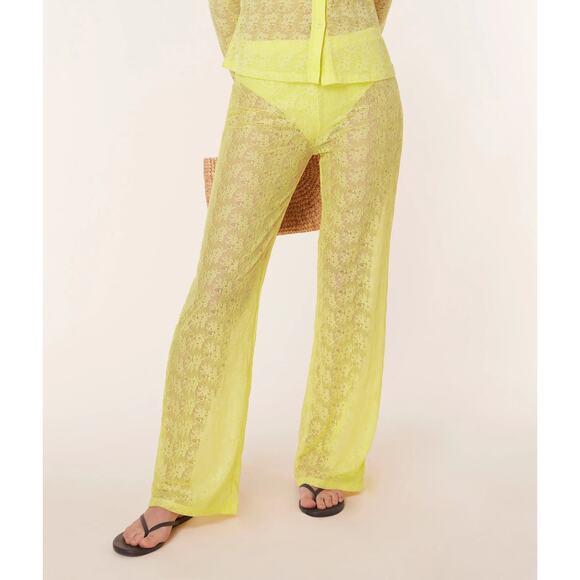 NWOT Sample Andie Swim Suva Floral Sheer Lace Pants Coverup Beach Likeade Small - Picture 1 of 7